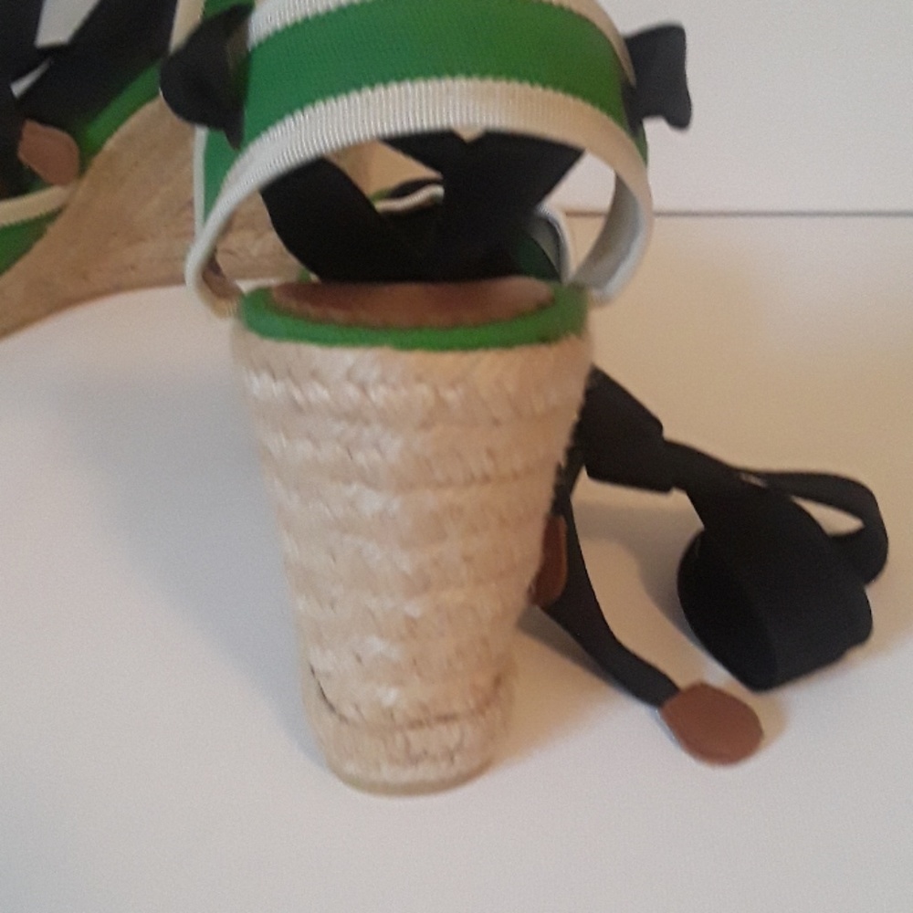 ♨️♨️SOLD♨️♨️♨️ J.Crew Ankle Wrap Espadrille Wedges - Picture 6 of 8